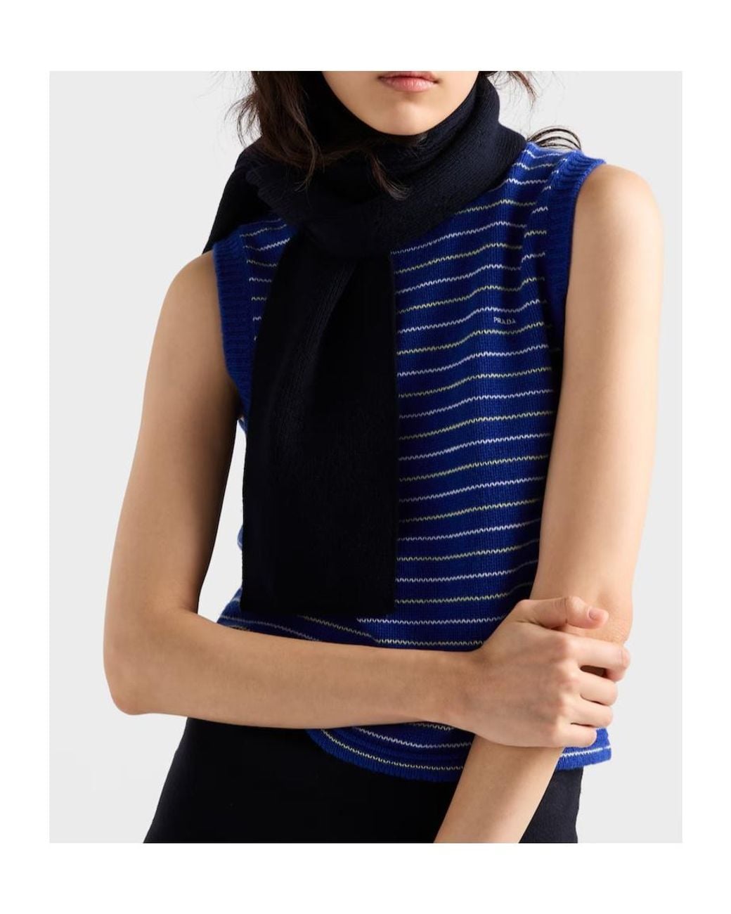 Prada Black Cashmere Scarf