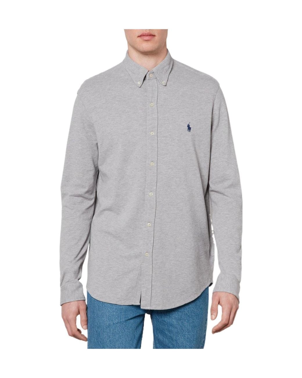 Ralph Lauren Gray Collar Longsleeve Shirt for men