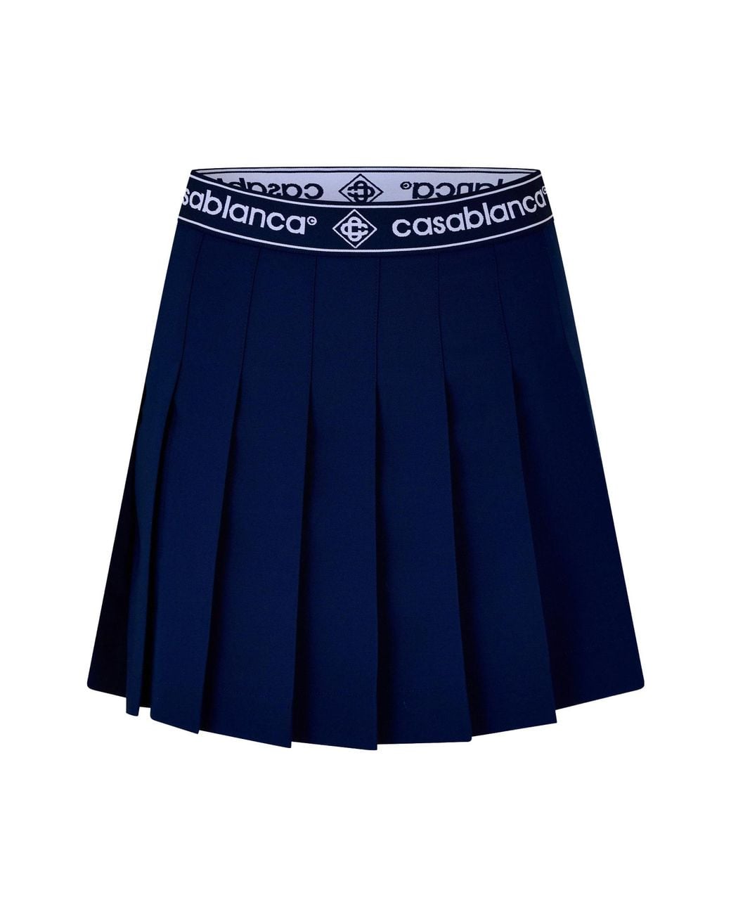 Casablanca Blue Pleated Mini Skirt