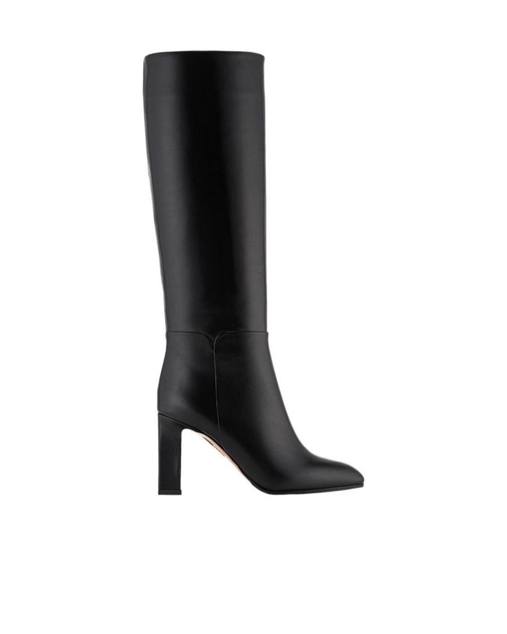 Aquazzura Black Sellier Almond-Toe Boots