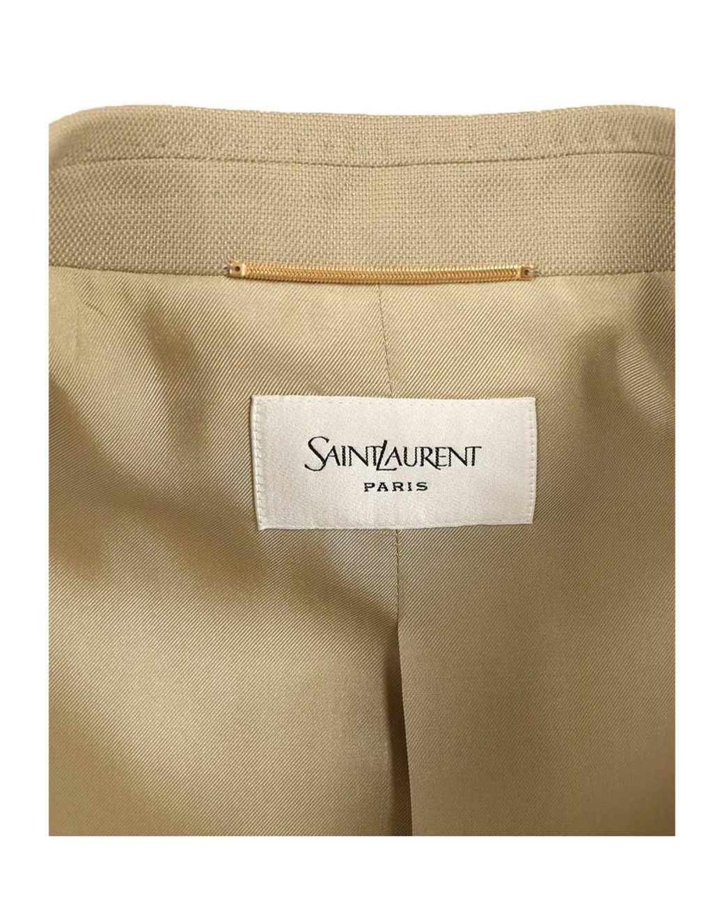Saint Laurent Natural Single-Breasted Long-Sleeved Jacket