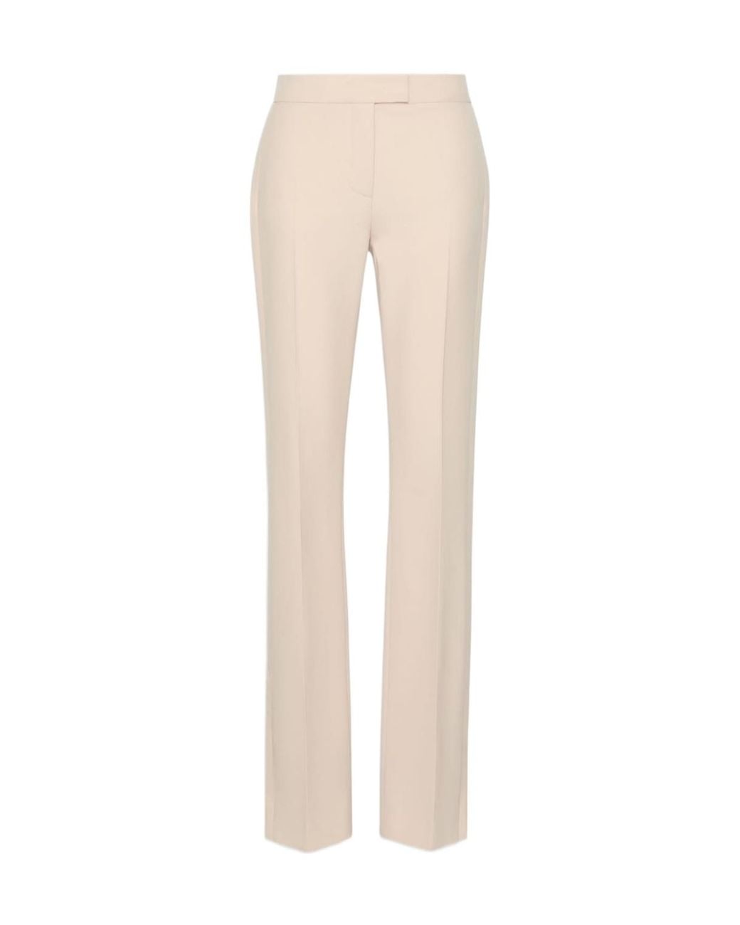Sportmax White Fitted Flared Trousers