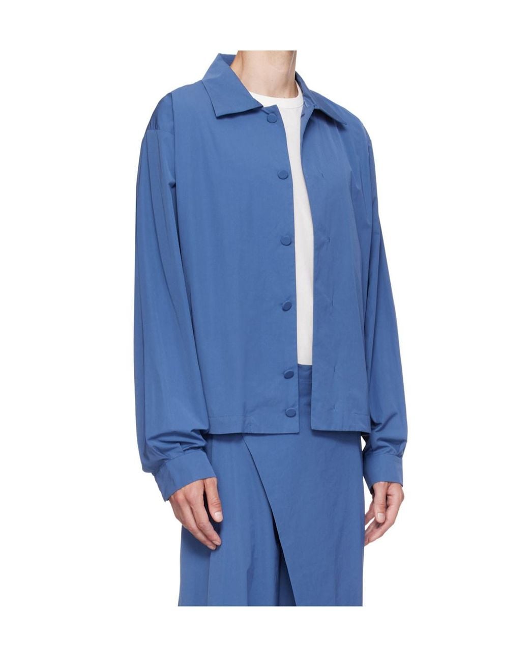 Kiko Kostadinov Blue Point-Collar Casual Jacket for men