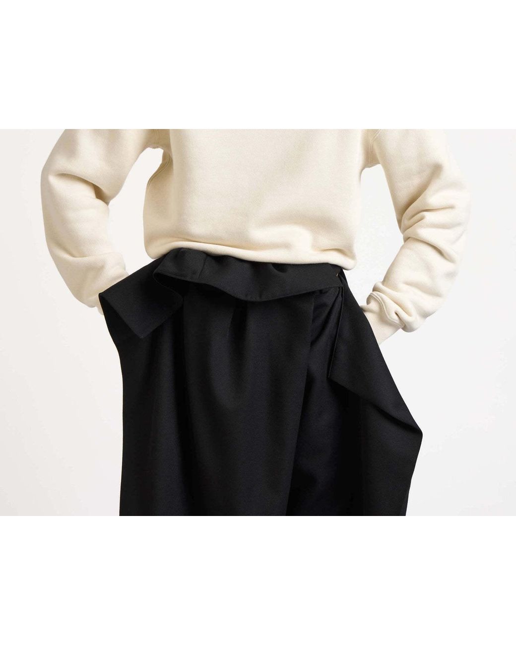 J.W. Anderson Black Jw Anderson Fold Over Trousers