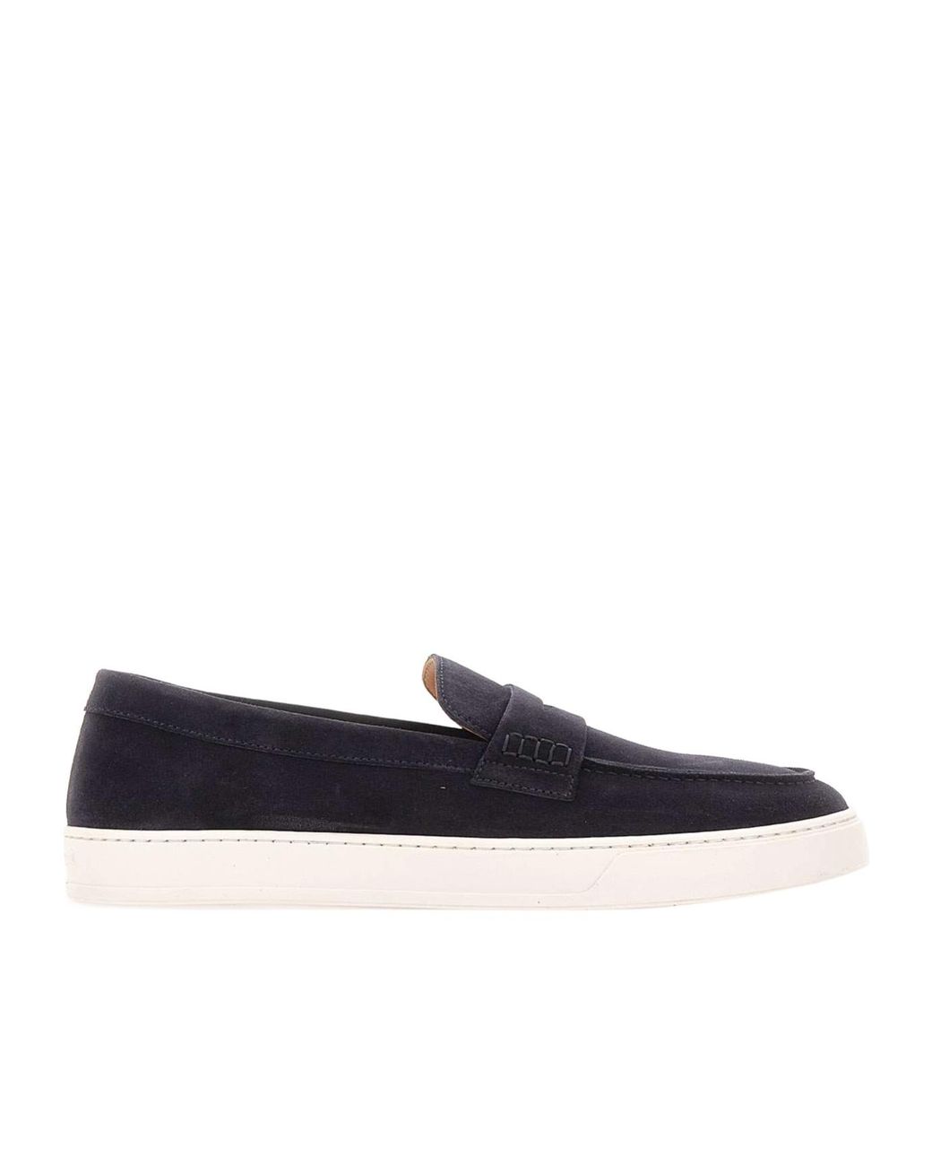 Doucal's Blue Penny Slip-On Loafers for men
