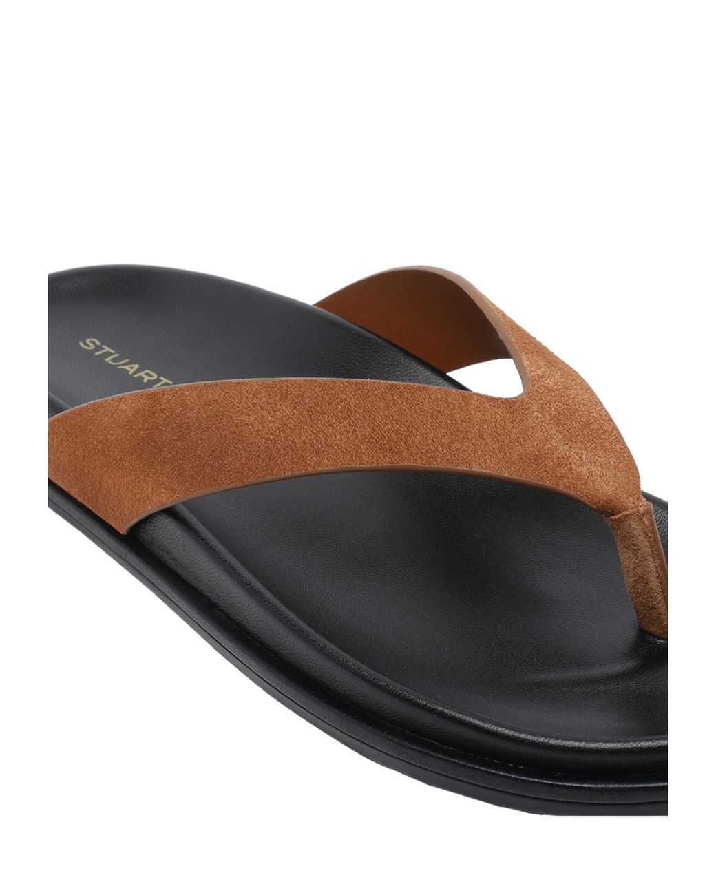 Stuart Weitzman Brown Flat Flip-Flops