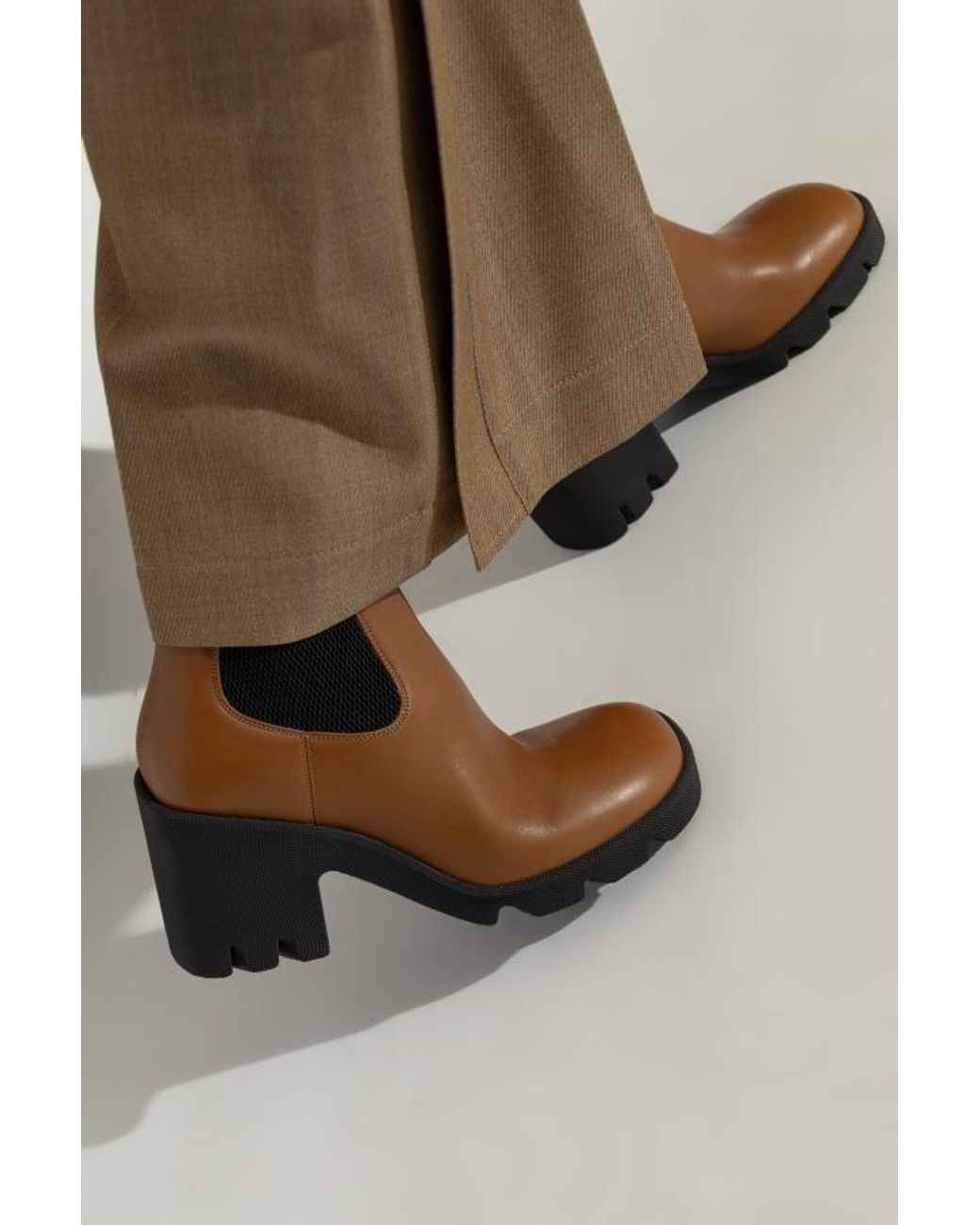 Burberry Brown Elegant Ankle Boots For