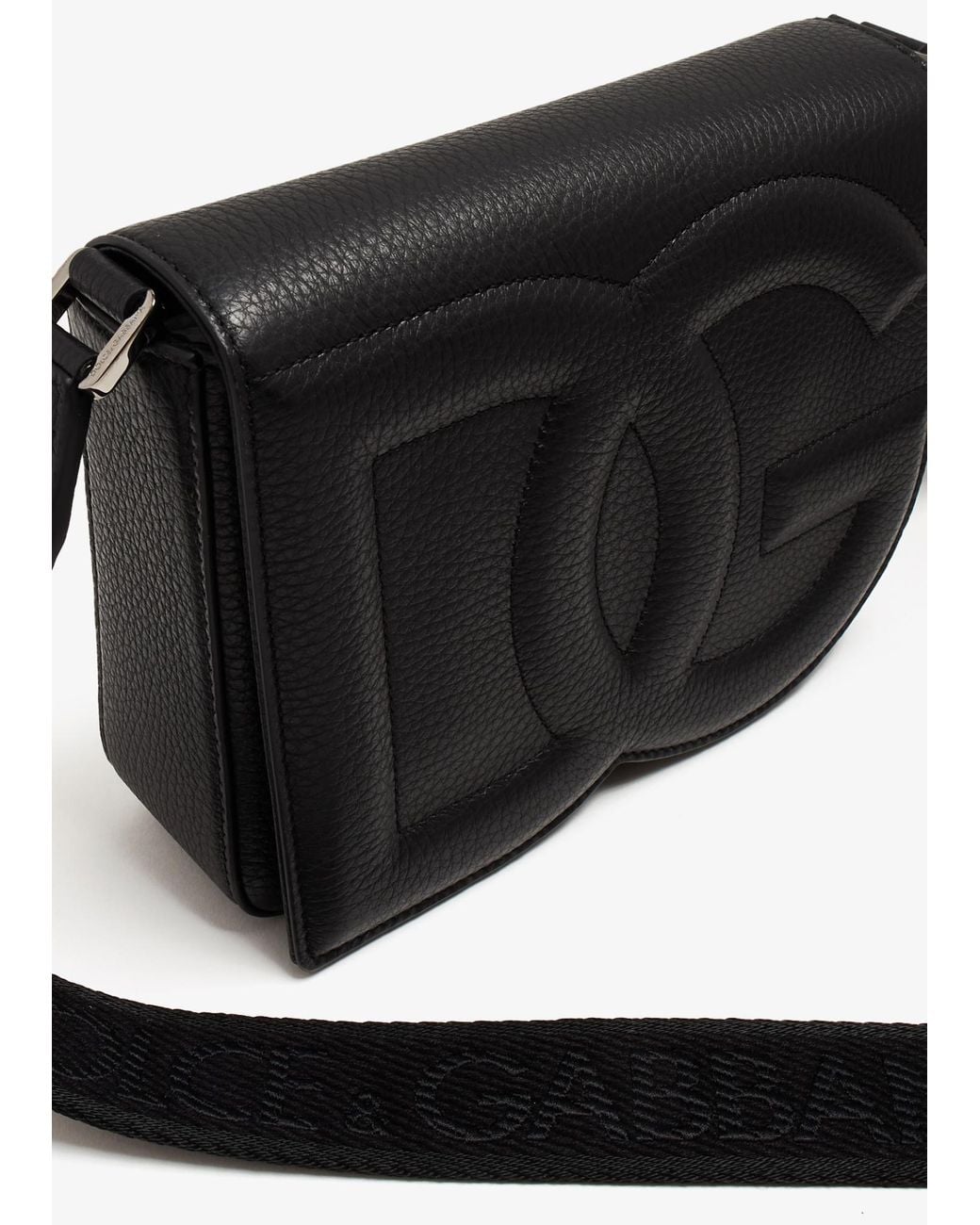 Dolce & Gabbana Black Medium Dg Logo Crossbody Bag for men