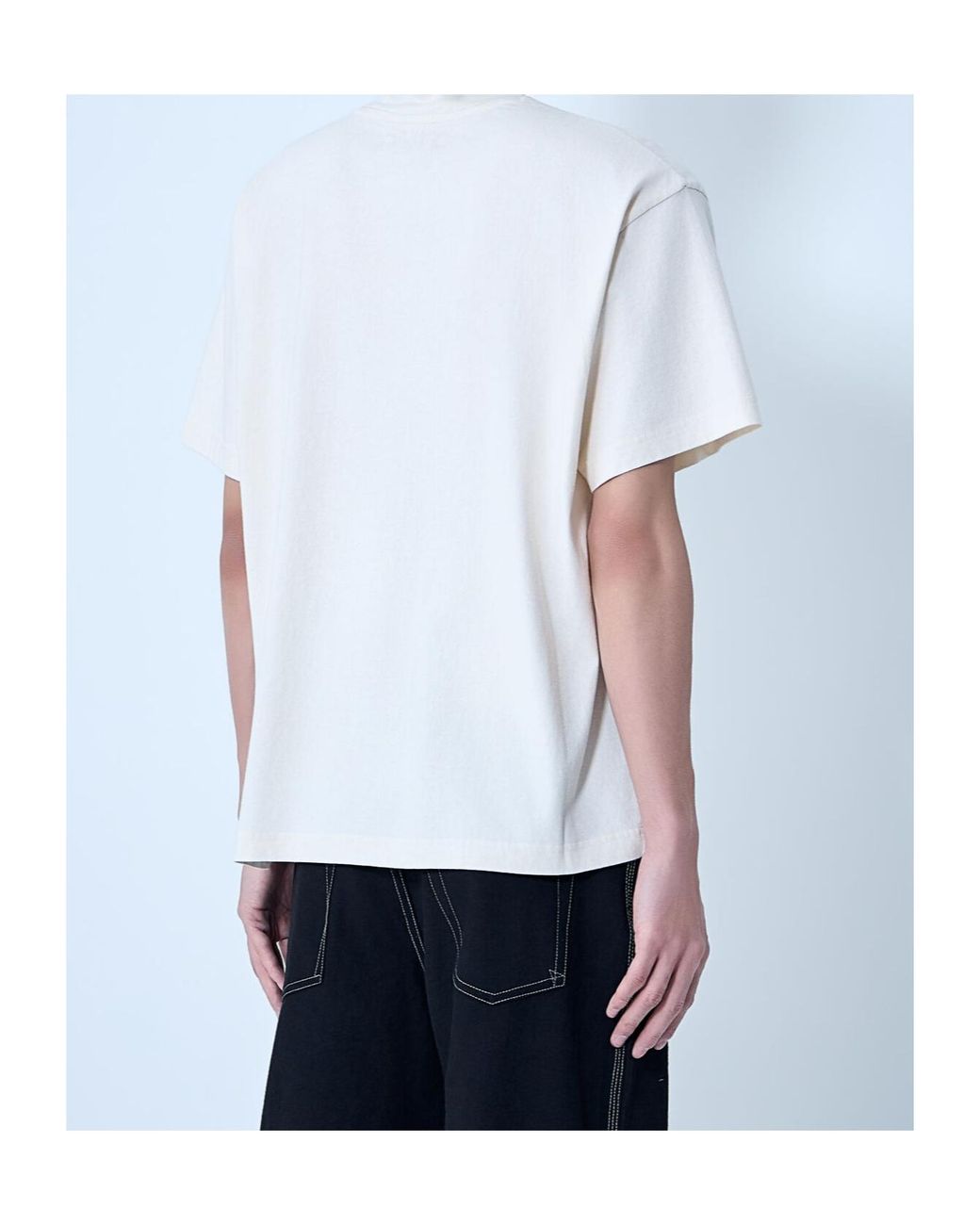 STORY mfg. Blue Logo-Embroidered Crewneck T-Shirt for men
