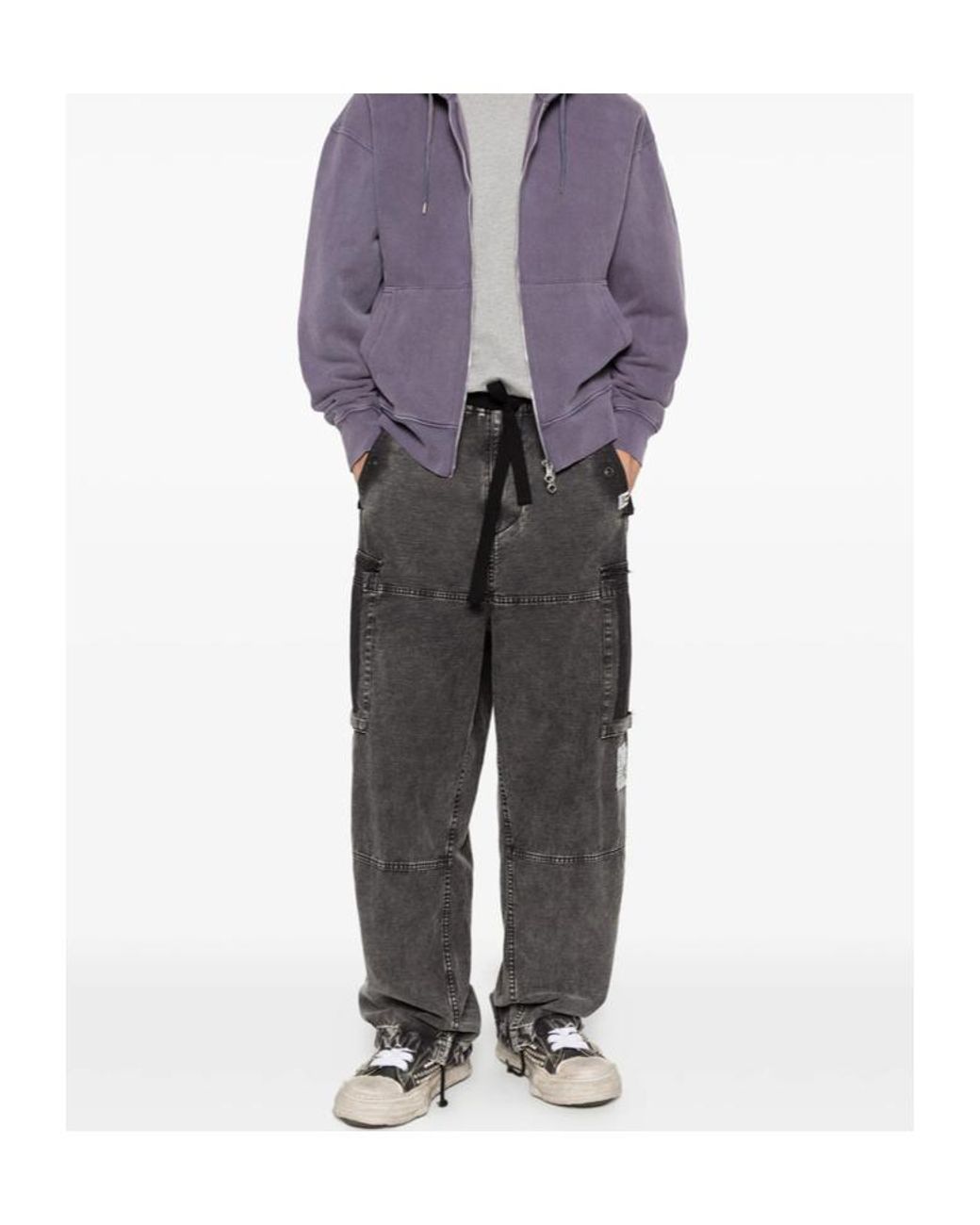 Maison Mihara Yasuhiro Gray Drawstring Cargo Pants for men