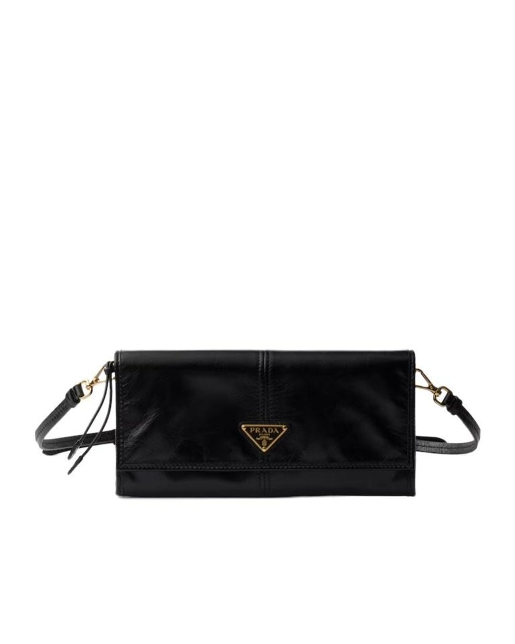 Prada Black Triangle-Logo Wallet
