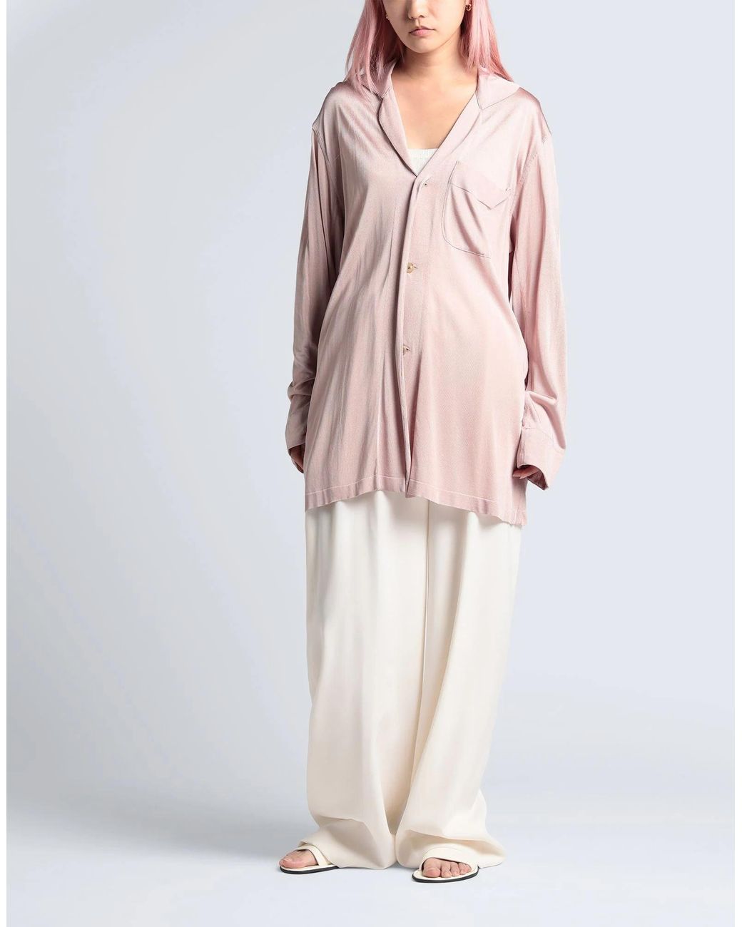 Maison Margiela Pink Solid Lightweight Knit Cardigan