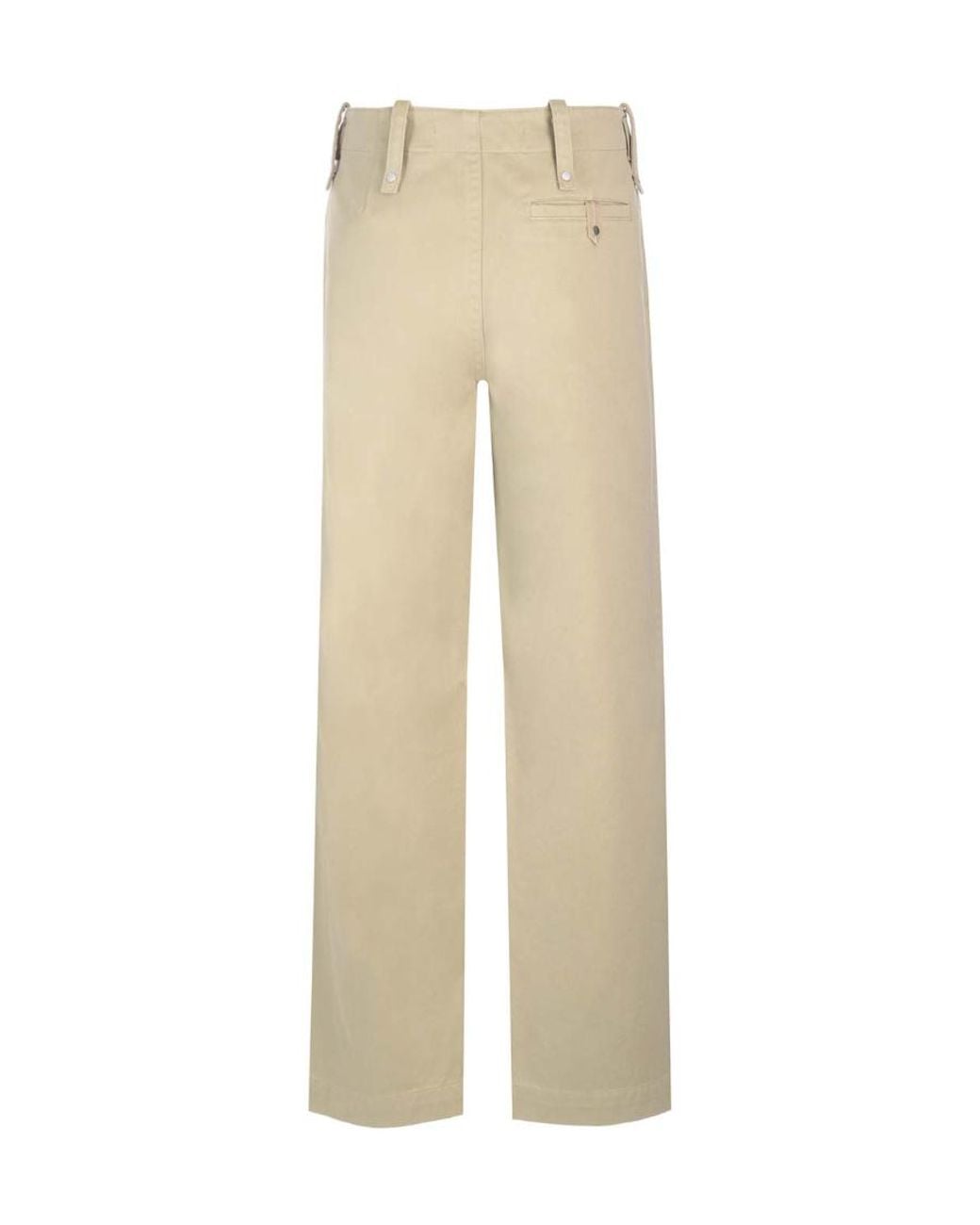 Burberry Natural Straight Hem Wide-Leg Trousers for men