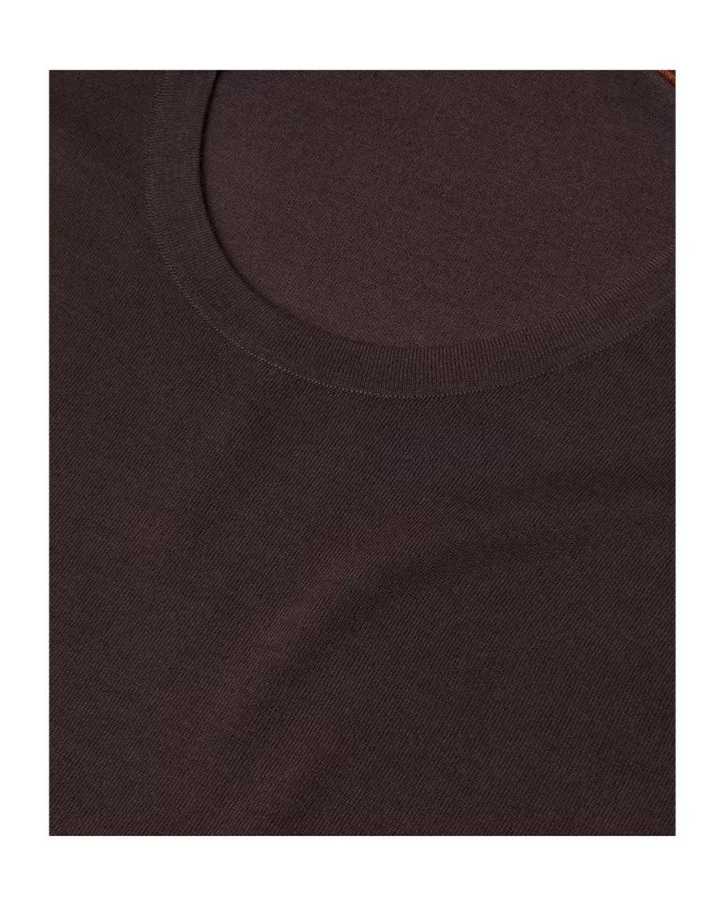 Loro Piana Brown Long-Sleeved Sweater for men