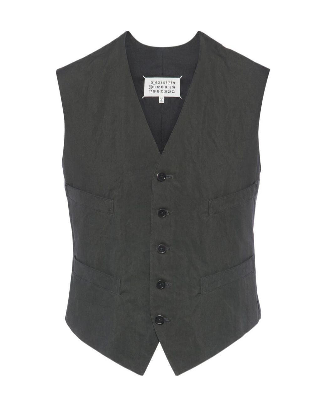 Maison Margiela Black Buttoned Vest Jacket for men
