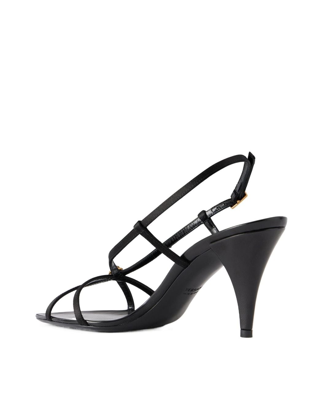 Versace Metallic Valentina Strappy Heeled Sandals