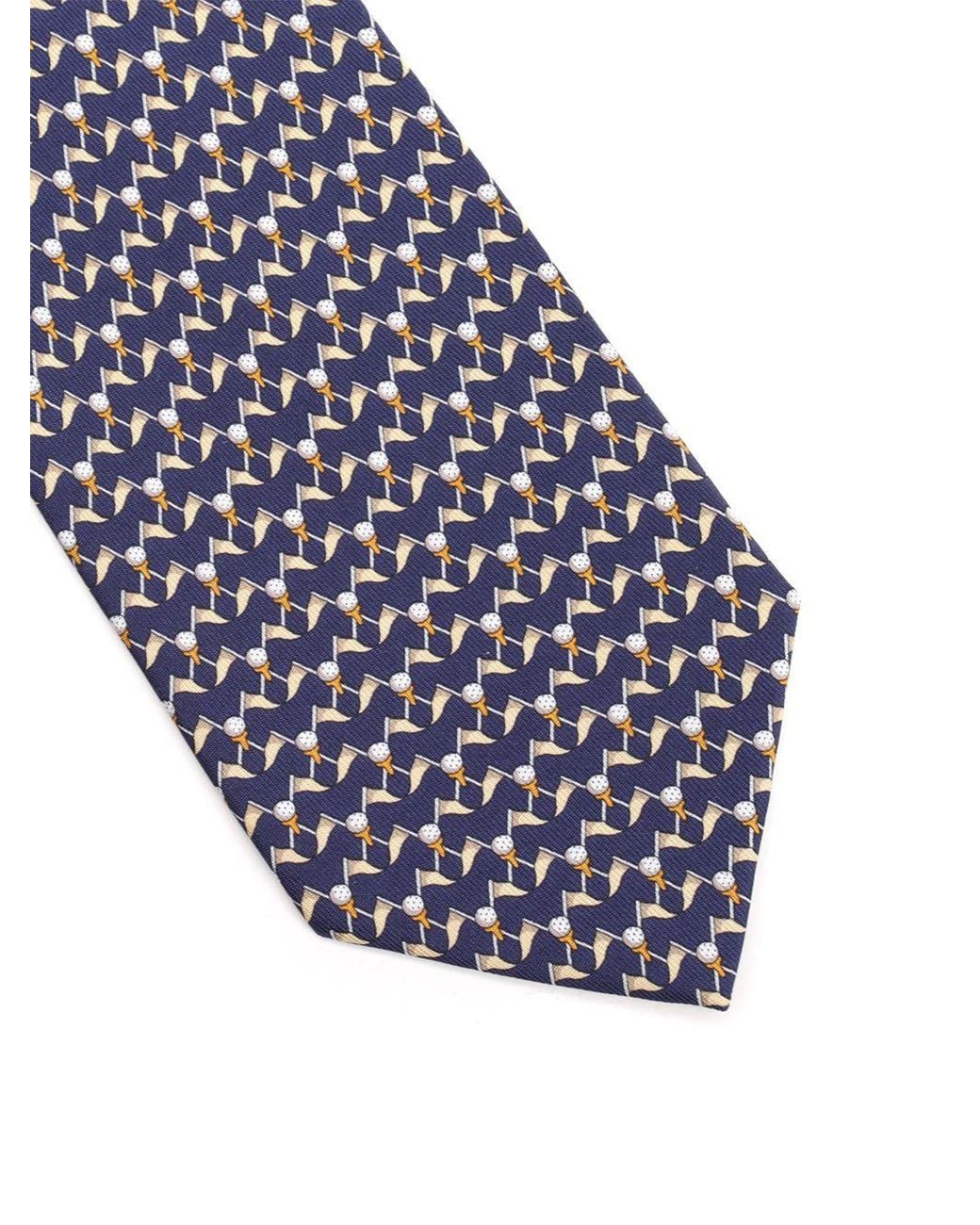 Ferragamo Blue Club Tie for men