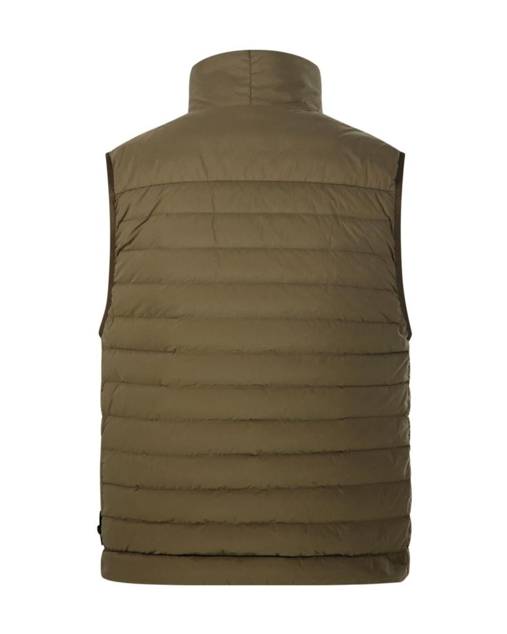 Stone Island Green Zip-Up Down Vest for men