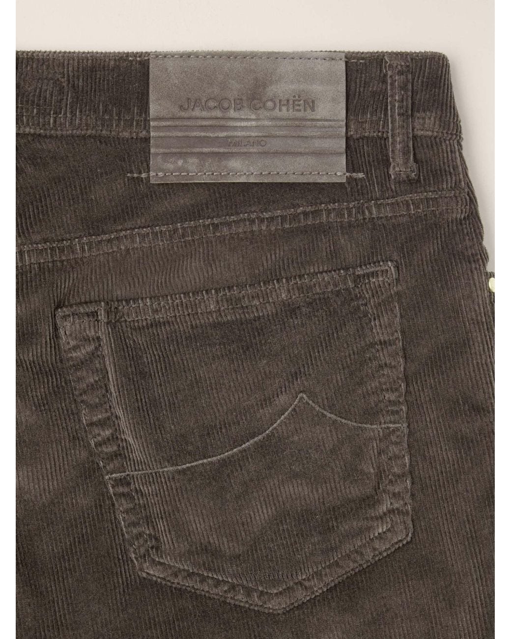 Jacob Cohen Gray Straight Leg Corduroy Jeans for men