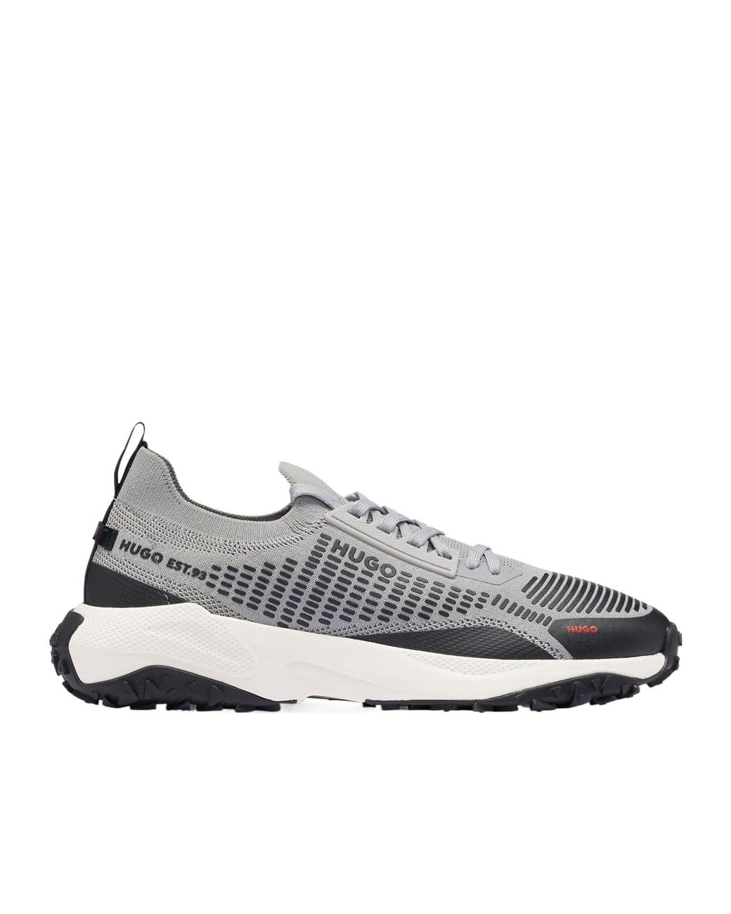 Boss Gray Color Block Trainers for men