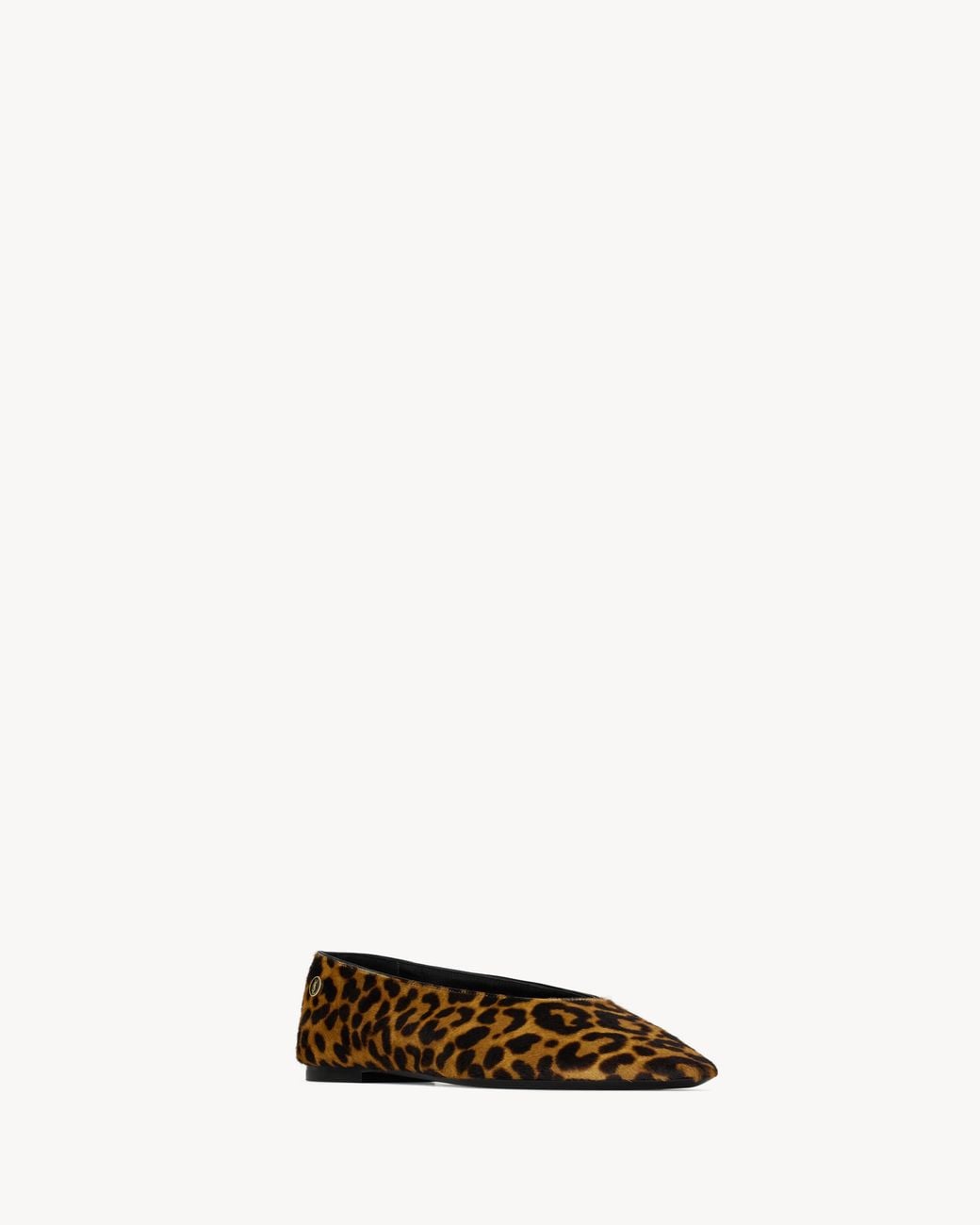 Saint Laurent Brown Sao Leopard-Print Ballet Flats