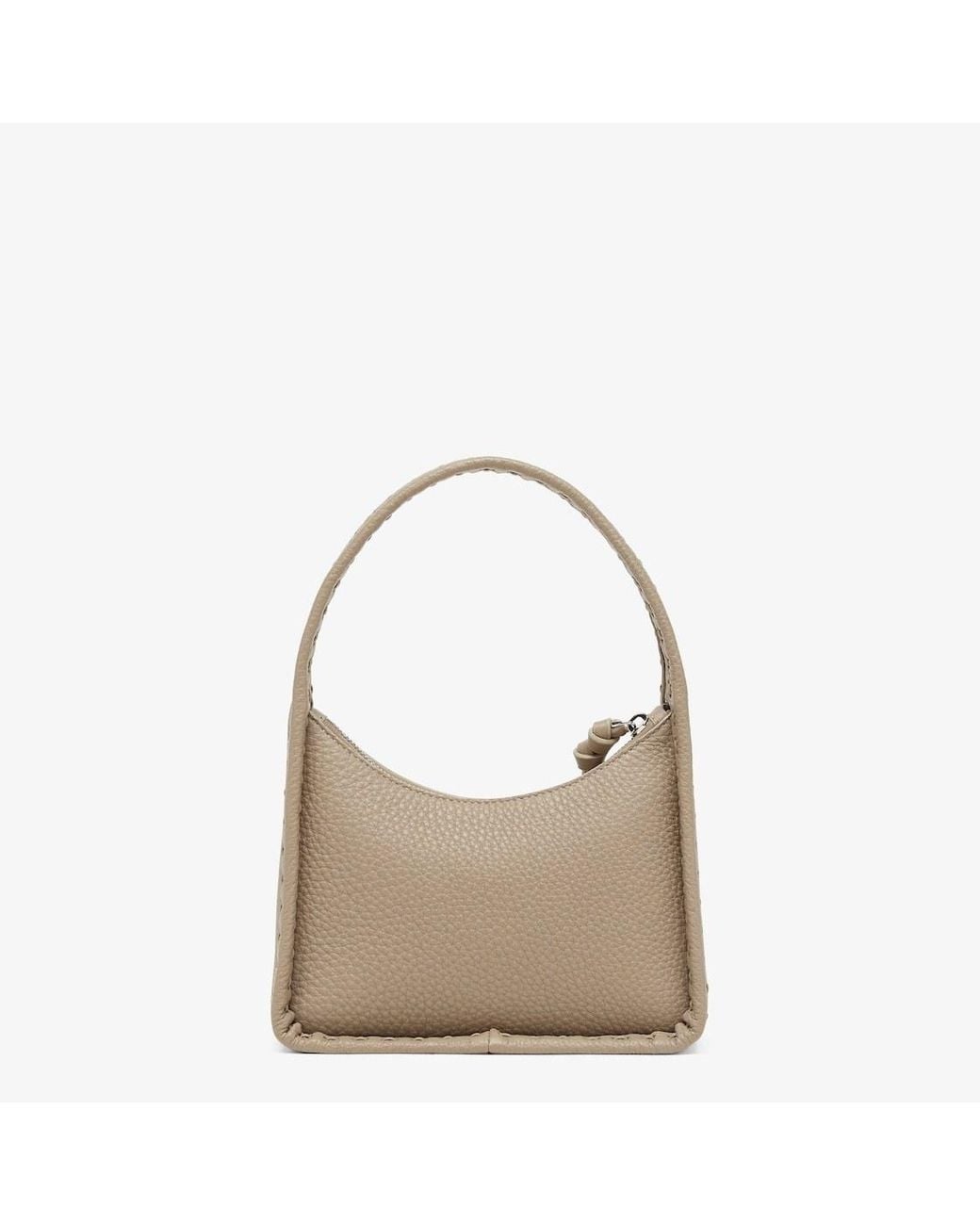 Fendi Natural Mini Fendessence Logo Plaque Tote Bag