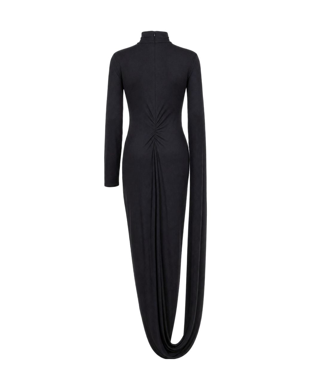 GIUSEPPE DI MORABITO Black Draped Sleeve Long Dress