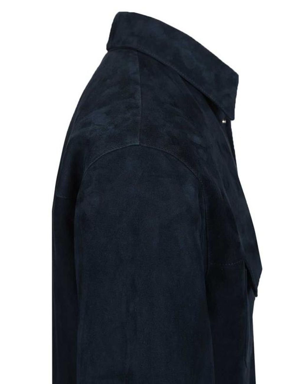 Valentino Blue Vgold Velour Leather Jacket for men