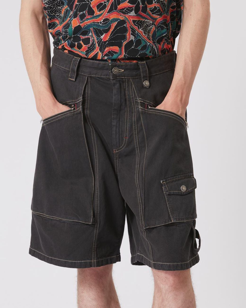 Isabel Marant Black Peio Denim Bermuda Shorts for men
