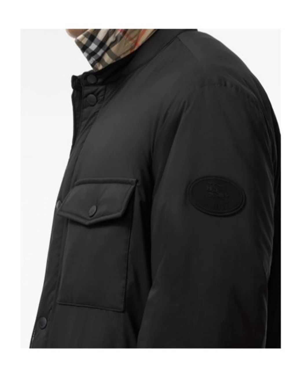 Burberry Black Dalewood Padded Overshirt for men