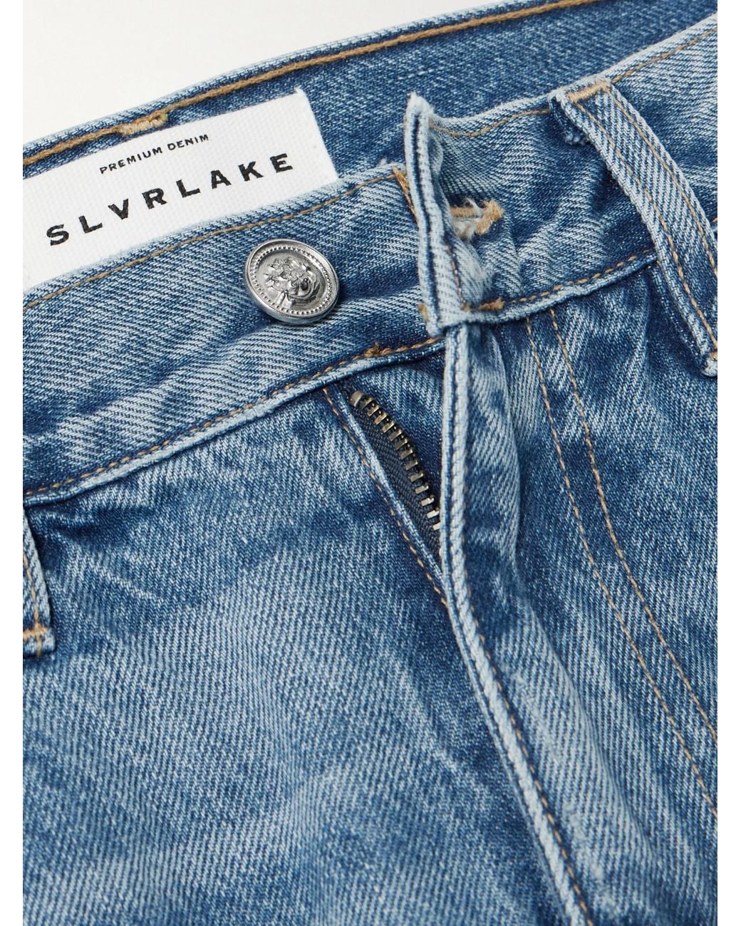 SLVRLAKE Denim Blue High-Rise Bootcut Jeans