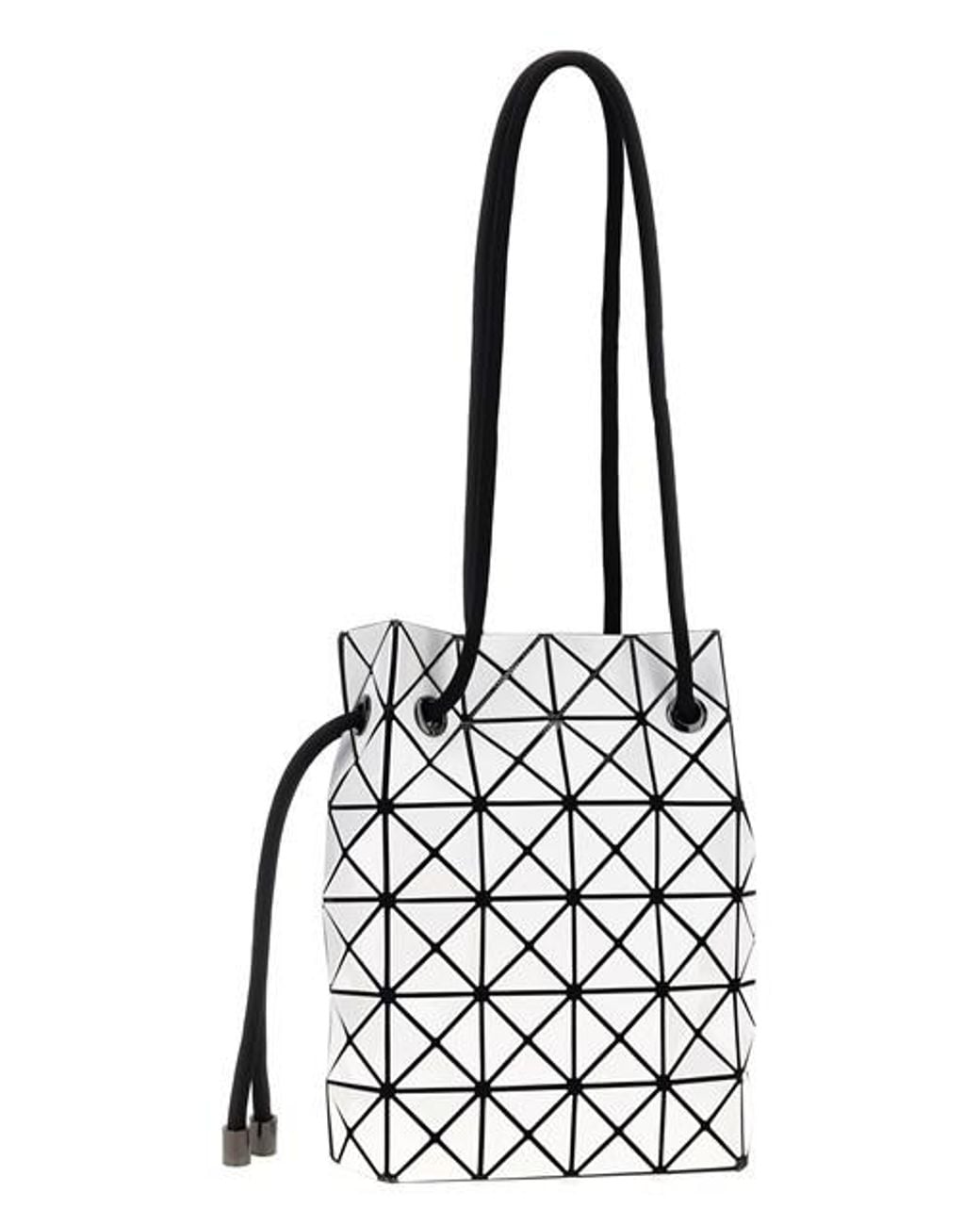 Issey Miyake White Drawstring Shoulder Bag