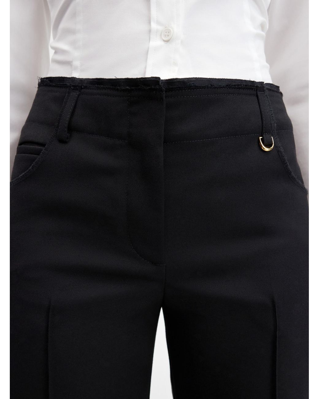 Jacquemus Black Le Pantalon Mid-Rise Cropped Trousers