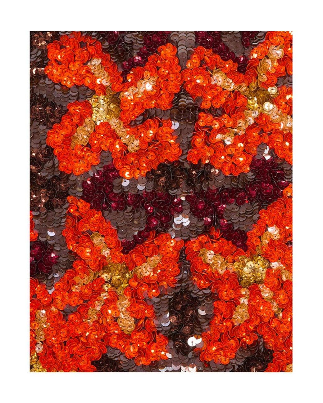 P.A.R.O.S.H. Orange Embellished Mini Skirt