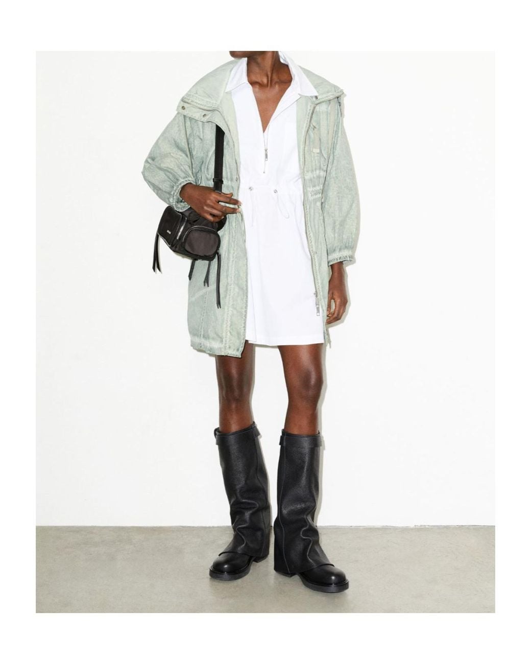 MAX&Co. Gray Lightweight Nylon Parka