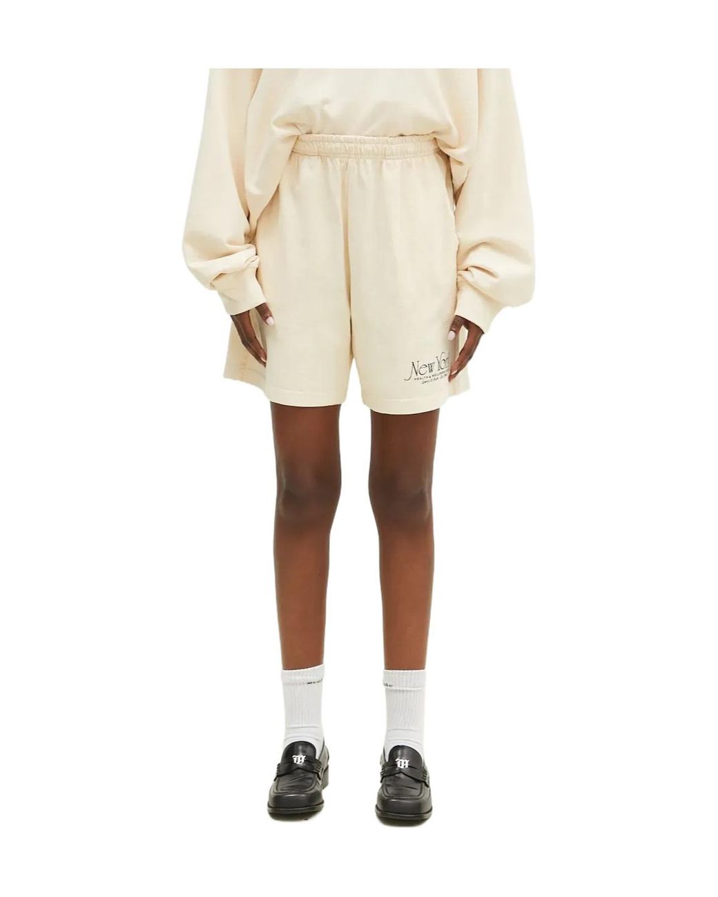 Sporty & Rich Natural Elastic Waist Shorts