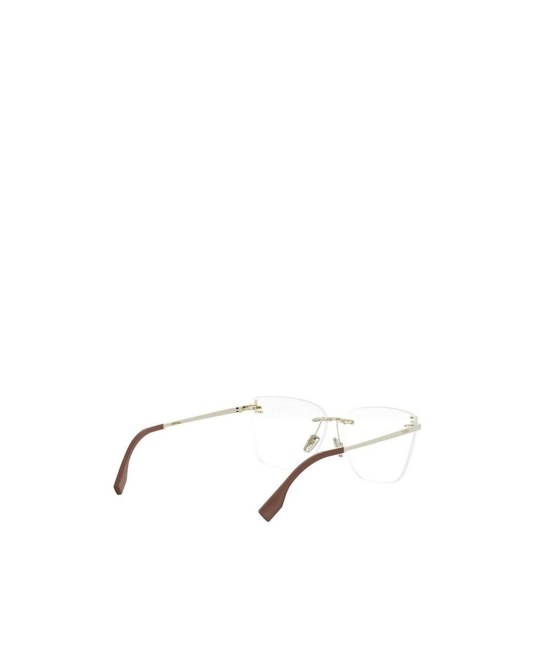 Fendi White Eyewear Rectangle Frame Glasses