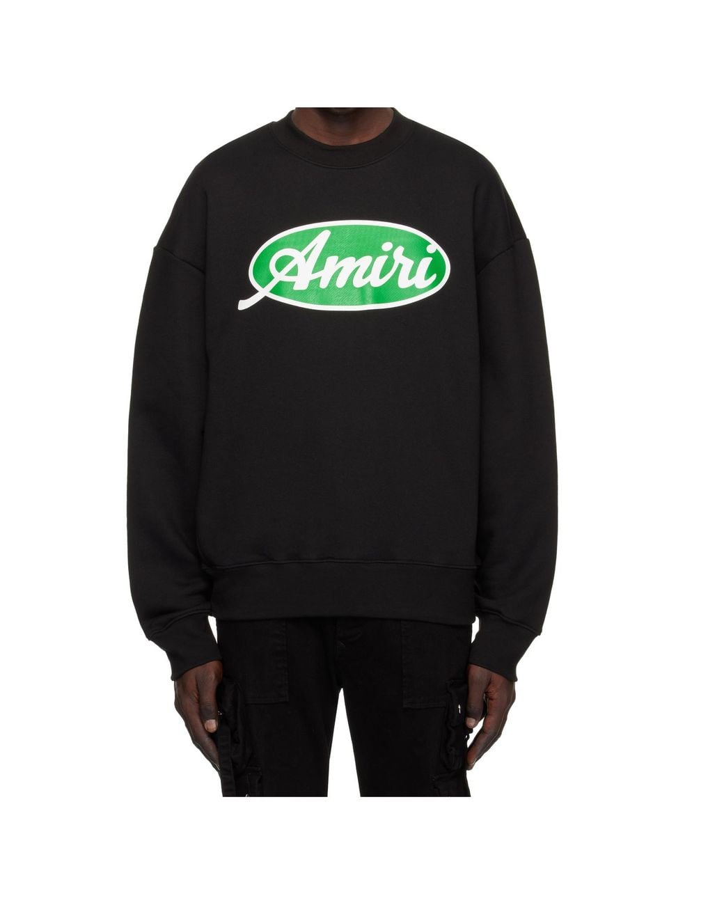 Amiri Black Oval Oversized Sweatshirt for men