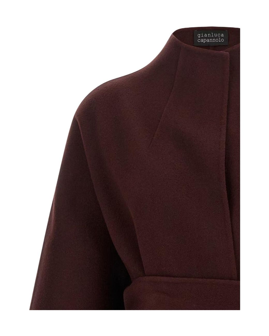 Gianluca Capannolo Red Jane Belted Kimono-Sleeve Coat