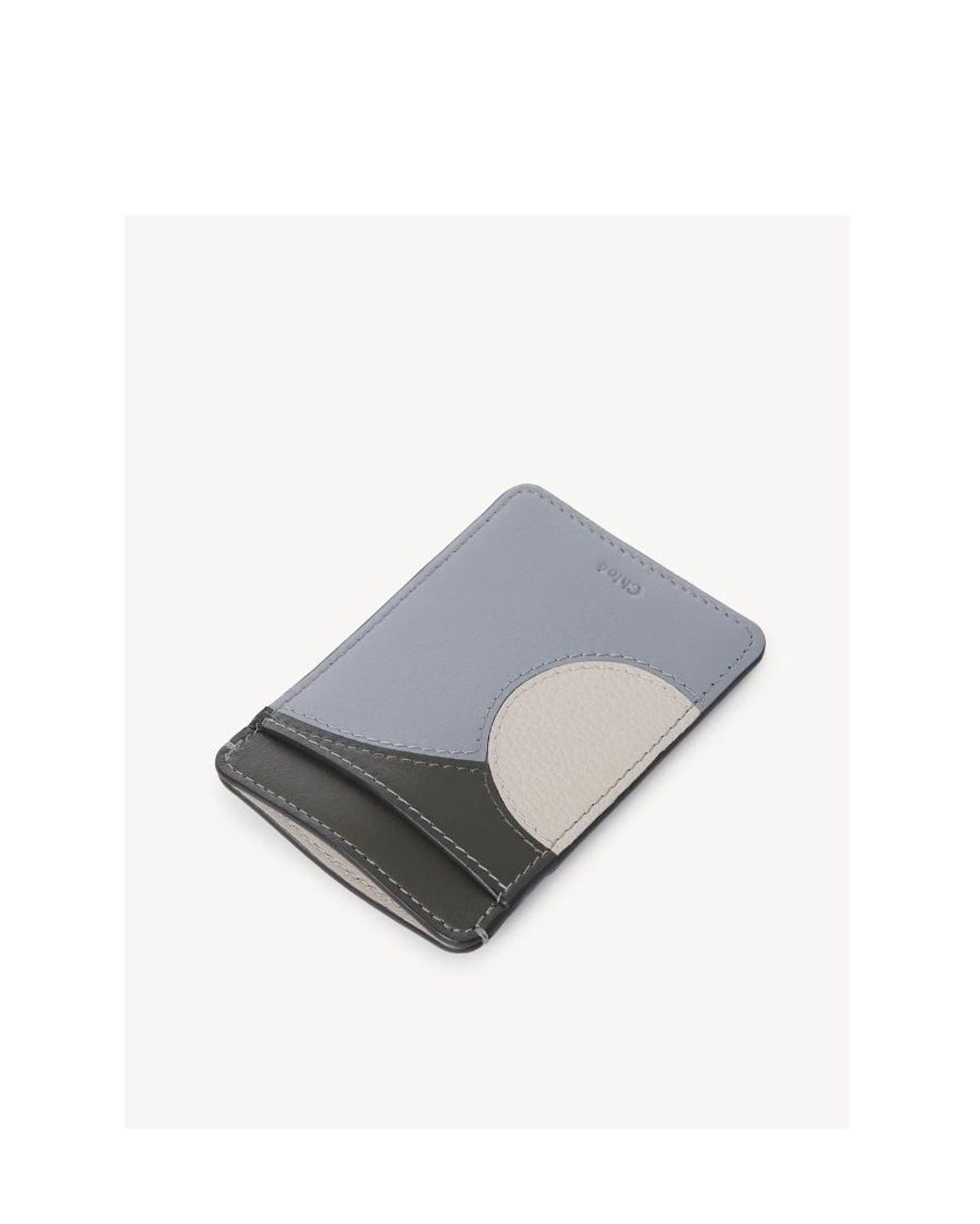 Chloé Gray Moona Logo Card Holder