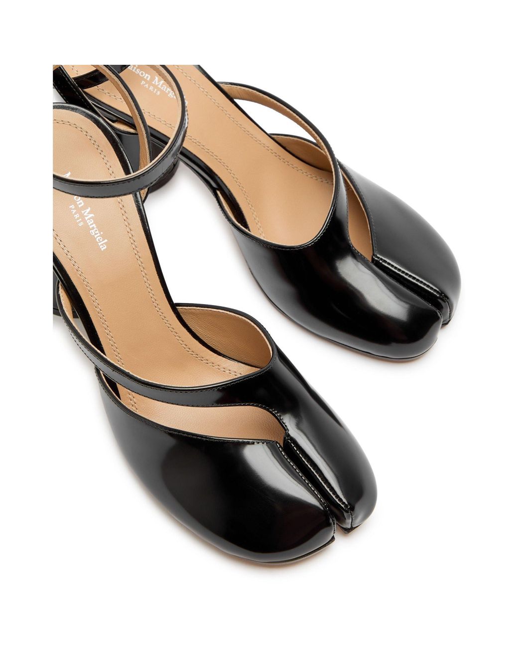 Maison Margiela Black Patent Leather Sandals