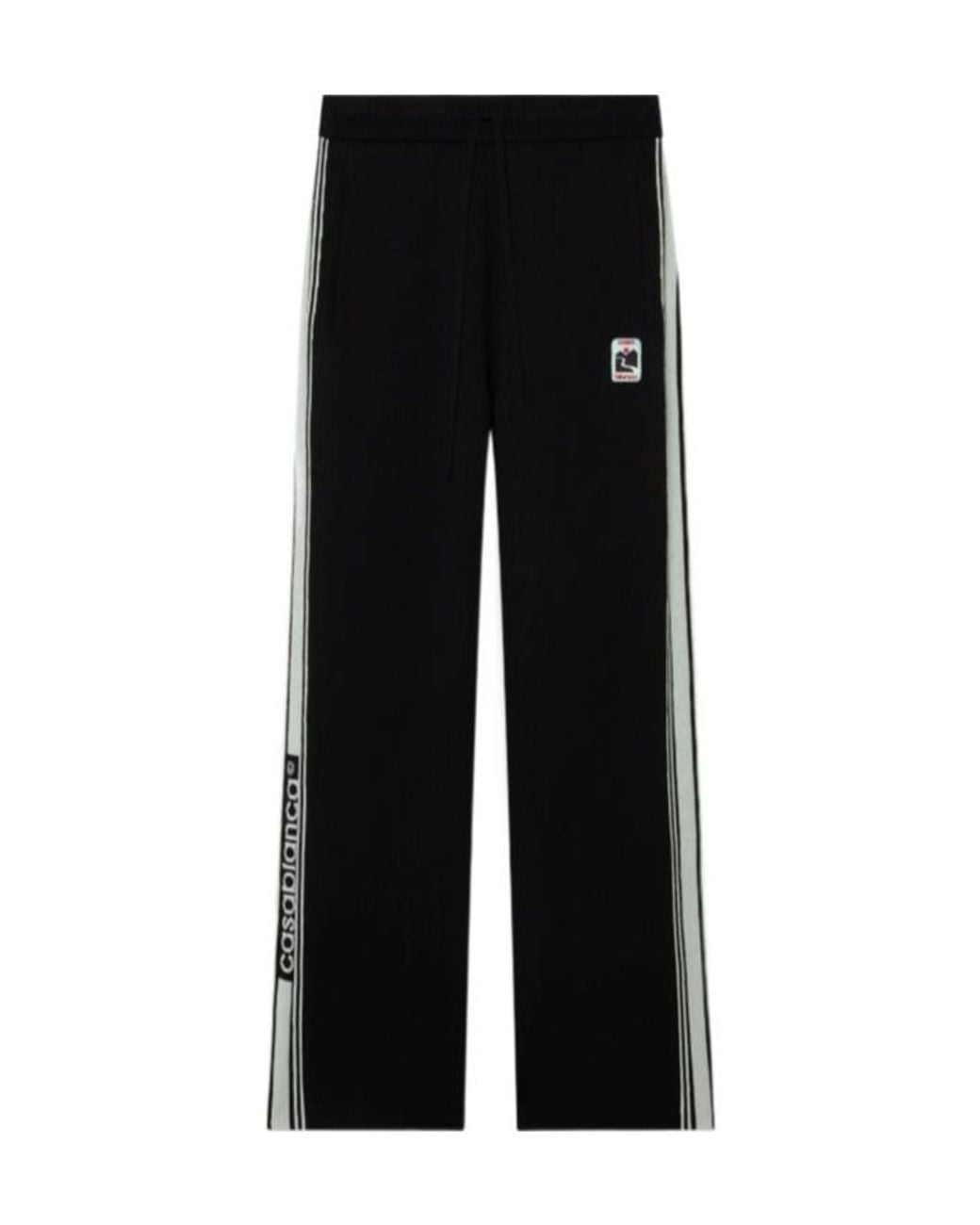 Casablanca Black Logo Patch Straight-Leg Track Pants