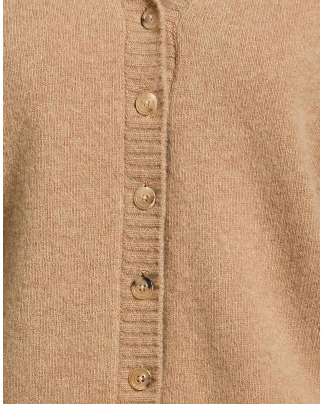 Maison Margiela Brown Medium-Weight Wool Knit V-Neck Cardigan