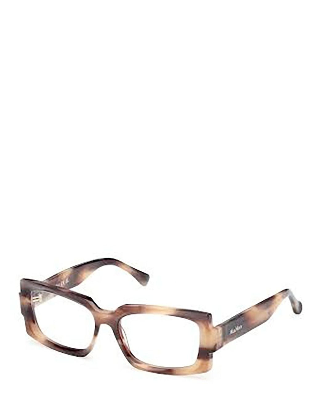 Max Mara White Rectangle-Frame Glasses