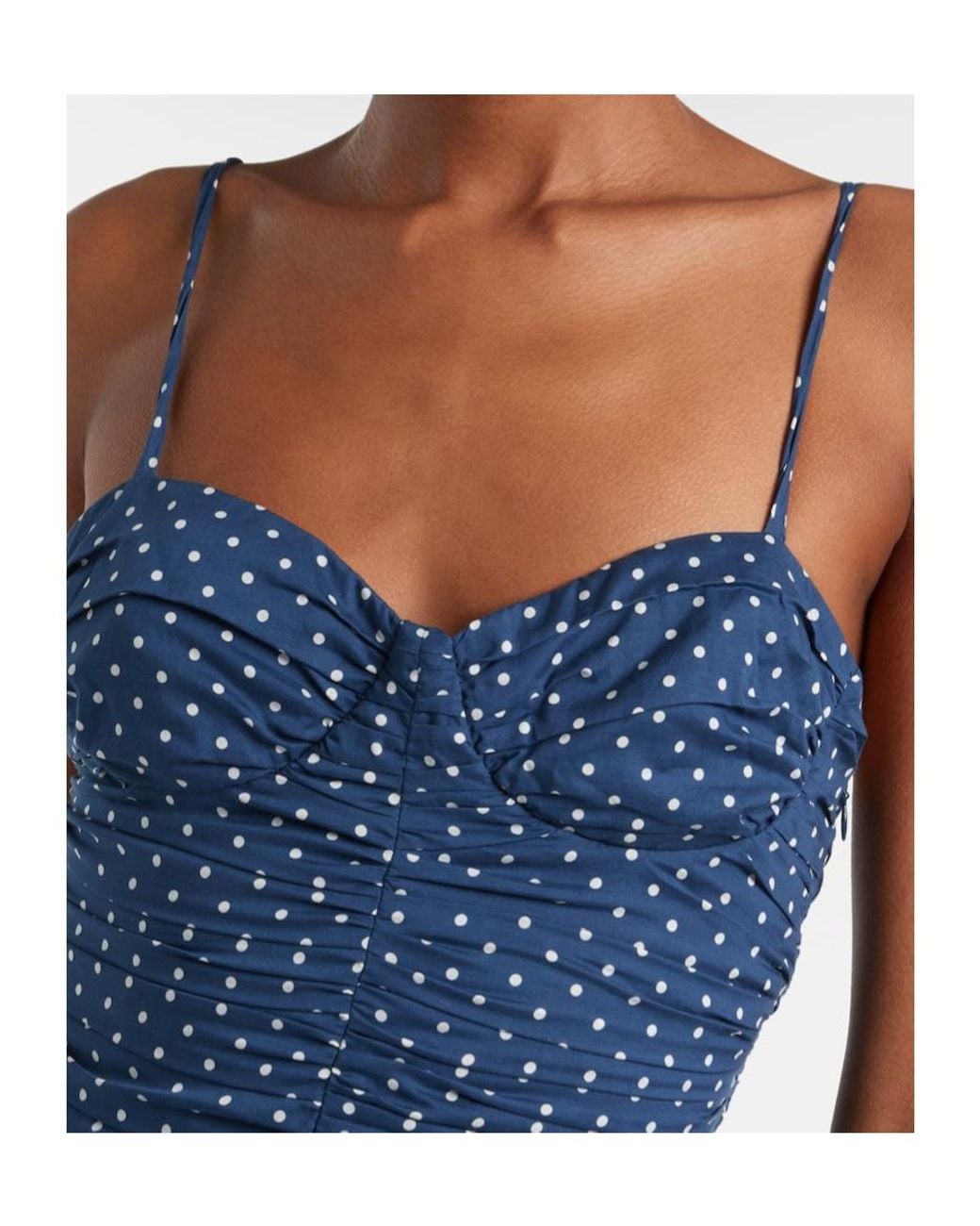 Posse Blue Edie Polka-Dot Maxi Dress