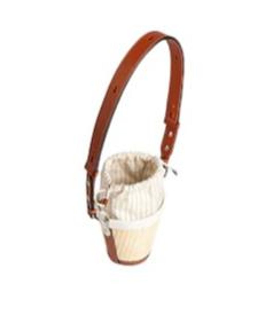 Maison Margiela White Two-Tone Mini Bucket Bag