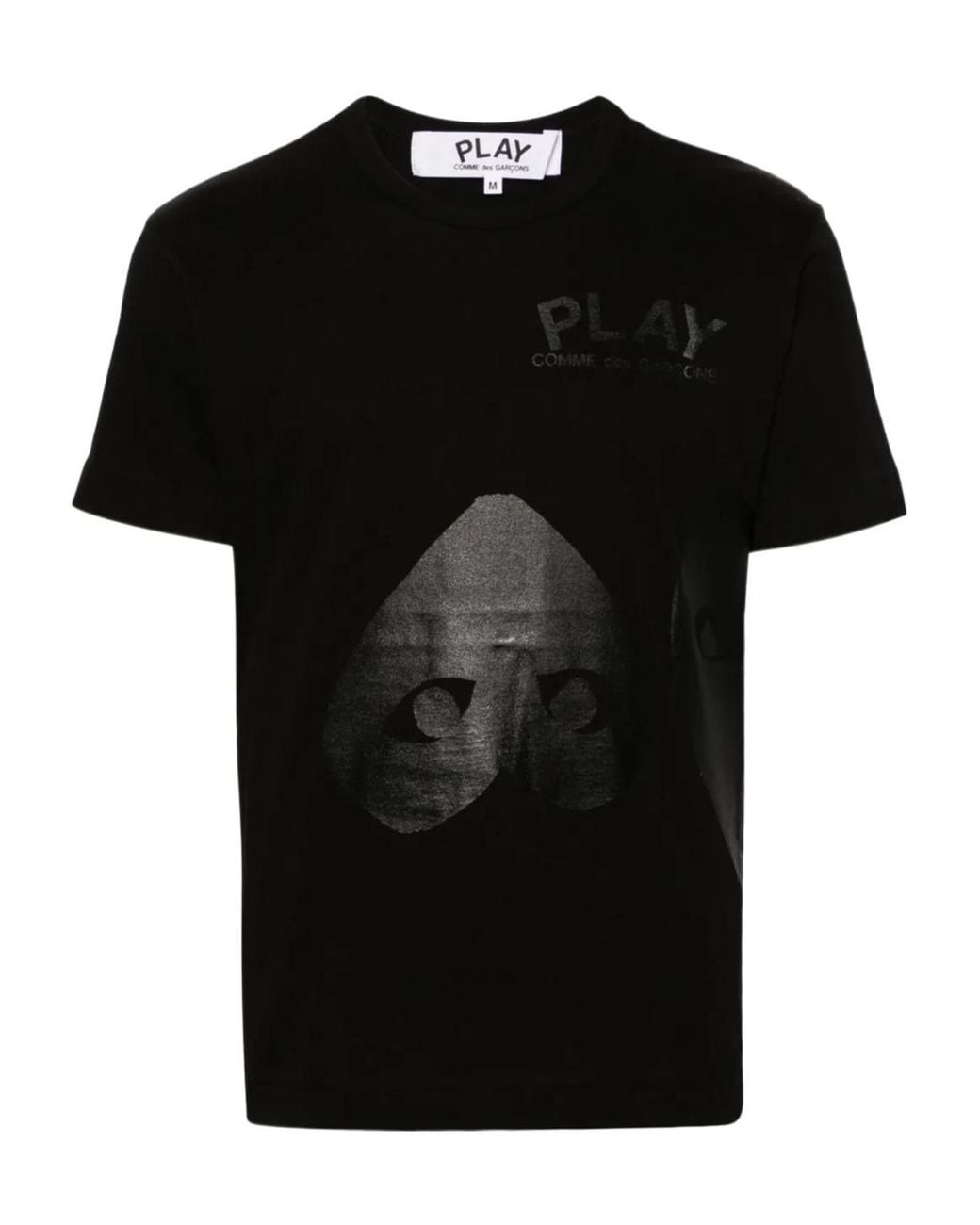 COMME DES GARÇONS PLAY Black Logo-Print Cotton T-Shirt