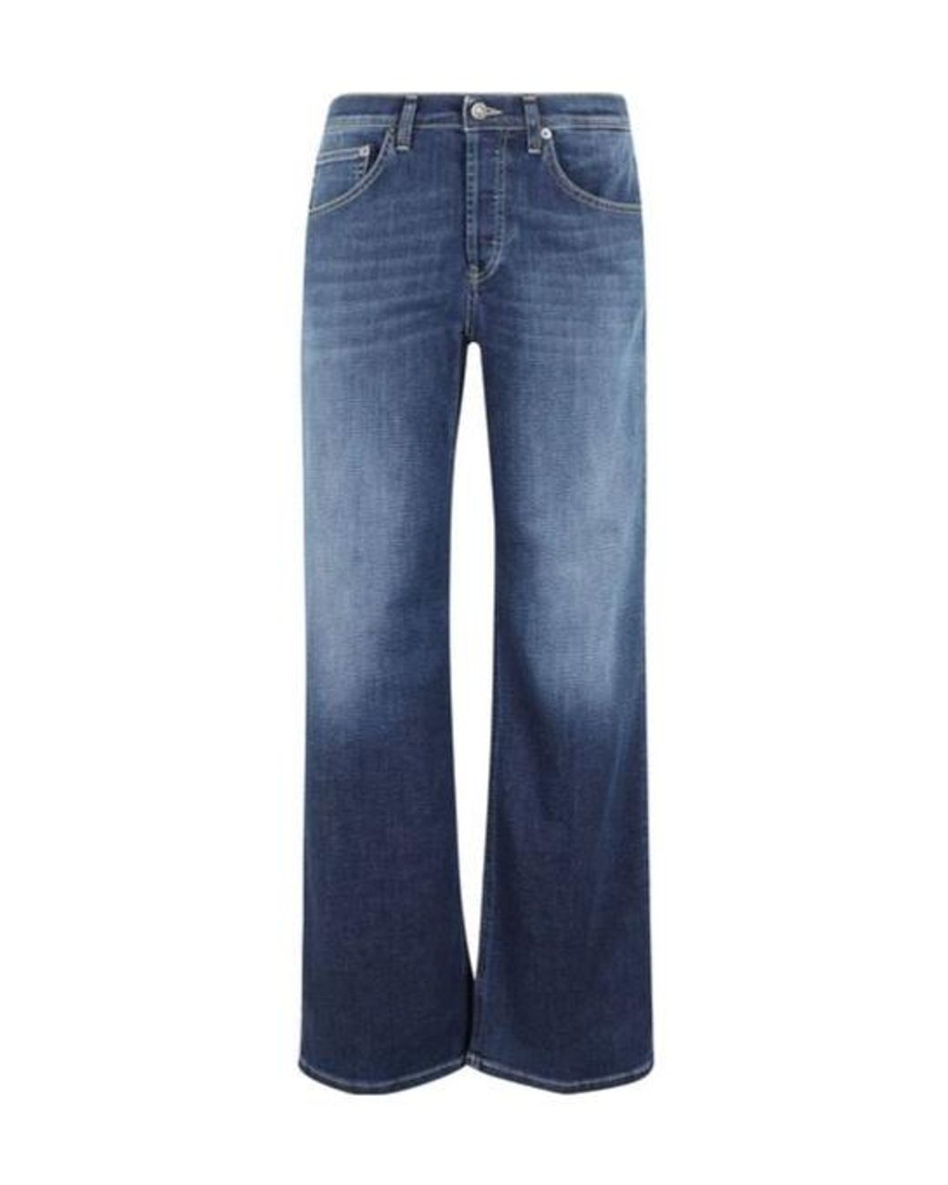Dondup Blue Jacklyn Wide-Leg Jeans