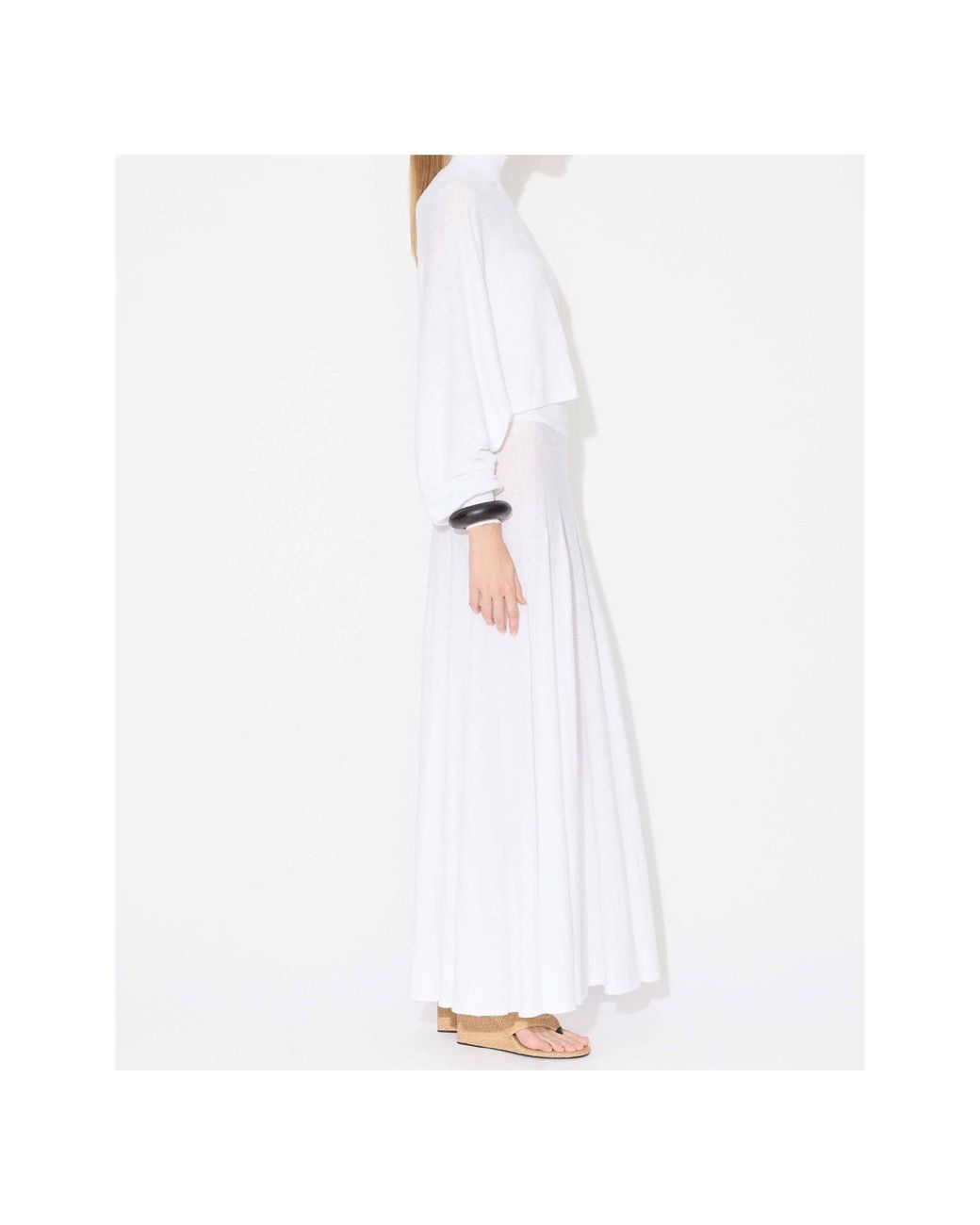 Alaïa White Alaïa Fluid Bustier Maxi Dress
