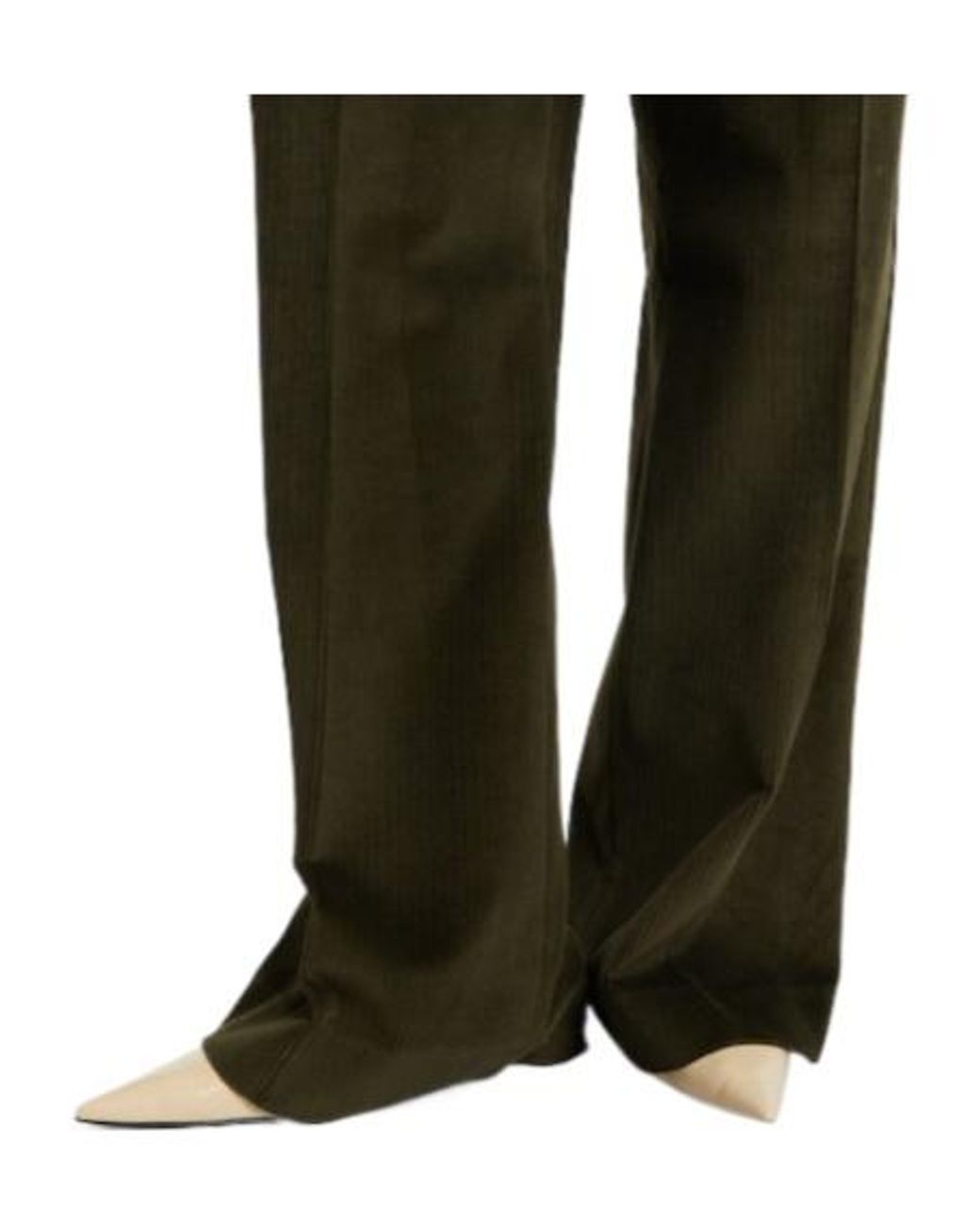 Rohe Gray Pleated Cotton Corduroy Wide-Leg Pants